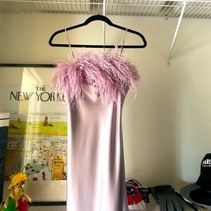 Cinq A Sept Silk Feather Dress
